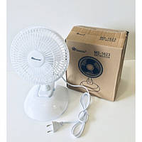 Вентилятор настольный DOMOTEC MS-1623 с прищепкой, 2 режима Белый at