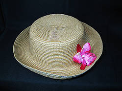 Жіночий капелюх солом'яний літній Гібіскус