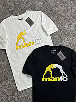 Мужская футболка Manto Classic белая хлопковая Манто с принтом