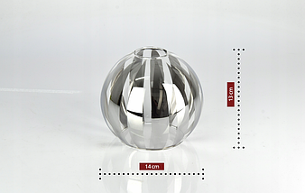Підвісний світильник стельовий RING чорний Люстра з трьома скляними абажурами у формі кулі 950-3, фото 2