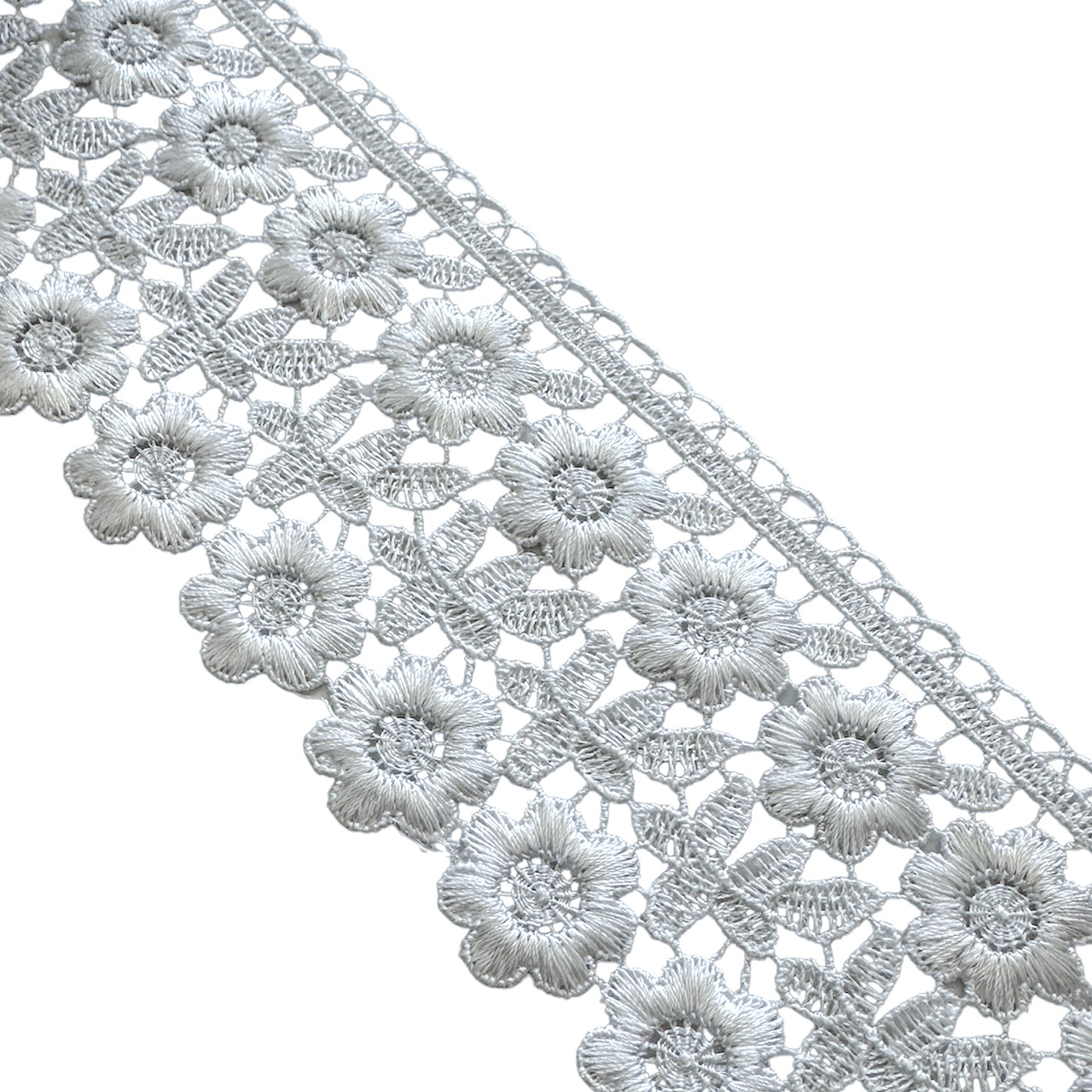 Мереживо макраме 7,5 см колір - білий, фото 1