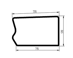 Скло дверей нижнє JCB 827/80300