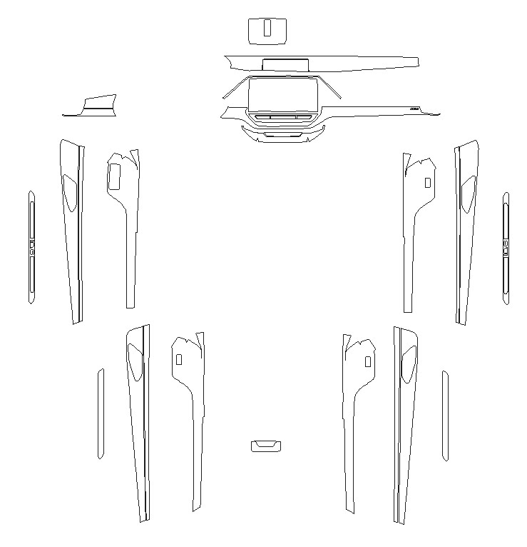 Комплект викрійок для салону VOLKSWAGEN ID6 CROZZ 2023 -, фото 1
