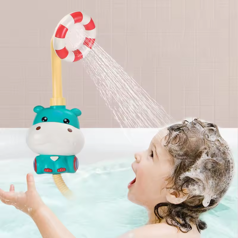 Іграшка для купання дитячий Душ Бегемот на присосках 368-4A