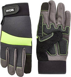 Ryobi Рукавички робочі RAC811M, захист від порізів, вологозахист, р.M, сіро-жовтий