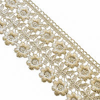 Мереживо макраме 7,5 см колір - молочний