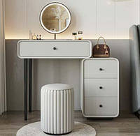 Туалетный столик. PH-11858 - Туалетный столик 60 см + зеркало В + стул + тумба, Серый