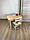 Стільчик із шухлядою і стілець дитячі жовтий оленя. Для гри, навчання, малювання., фото 6