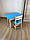 Столик із ящиком  і стілець дитячий  зайчик. Для гри, навчання, малювання., фото 6