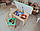 Столик із шухлядою і стіл дитячий зелений левеня. Для  гри,навчання, малювання., фото 10