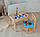 Стіл із шухлядою і стілець дитячий синій левеня. Для гри, навчання, малювання., фото 3