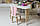 Дитячий  білий стіл хмарка і стільчик зайчик рожевий. Білий столик дитячий, фото 7