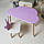 Стол хмарка та стільчик коронка фіолетовий дитячий. Столик для  їжі, гор, занять., фото 2