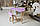 Стол хмарка та стільчик коронка фіолетовий дитячий. Столик для  їжі, гор, занять., фото 6