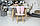 Прямокутний стіл і стільчик дитячий рожевий зайчик з білим сидінням. Столик білий дитячий, фото 8