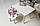 Прямокутний стіл та стіл дитячий білосніжний зайчик. Білий дитячий столик, фото 2