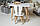 Прямокутний стіл та стіл дитячий білосніжний зайчик. Білий дитячий столик, фото 5