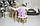 Дитячий  білий прямокутний стіл та стільчик  фіолетовий метелик з білим сидінням. Дитячий  білий столик, фото 10