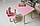 Дитячий  прямокутний стіл і стільчик метелик. Столик рожевий дитячий, фото 2