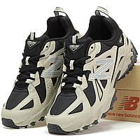 Кроссовки женские и мужские New Balance 610 v1 Beige Black / Нью Баланс 610 бежевые черные