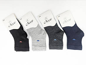 Шкарпетки бавовна підліткові Neco Корона для хлопчиків демісезонні 12 пар/уп мікс кольорів