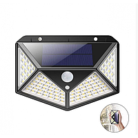 Уличный настенный светильник Solar Lesko SH-100 на солнечной батарее с датчиком движения 100 LED диодов at