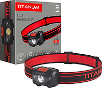 Ліхтар налобний акумуляторний TITANUM TLF-H01 (xpe+red)