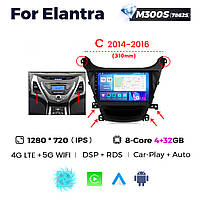Штатная магнитола Hyundai Elantra (MD) (2014-2016) M300 (4/32 Гб), 2K (2000x1200) QLED, GPS + 4G + CarPlay
