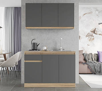 Кухня К-5 (1,2 м/пог.) дуб сонома / графіт (Еверест)