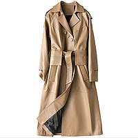 Женское кожаное пальто. (2340)