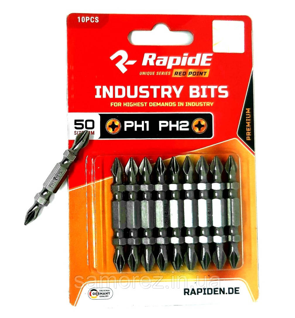 Біта РН-2/PH-1 50мм. PREMIUM Red Point Rapide (1шт.)
