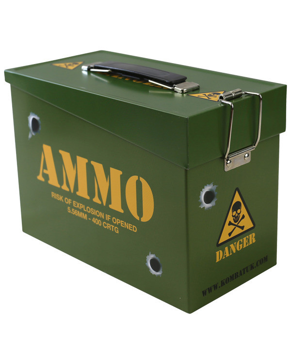 Ящик армейский металлический военный для хранения боеприпасов KOMBAT UK Ammo Tin 20x15x10см 20x15x10см EK-77 - фото 1 - id-p2182993461