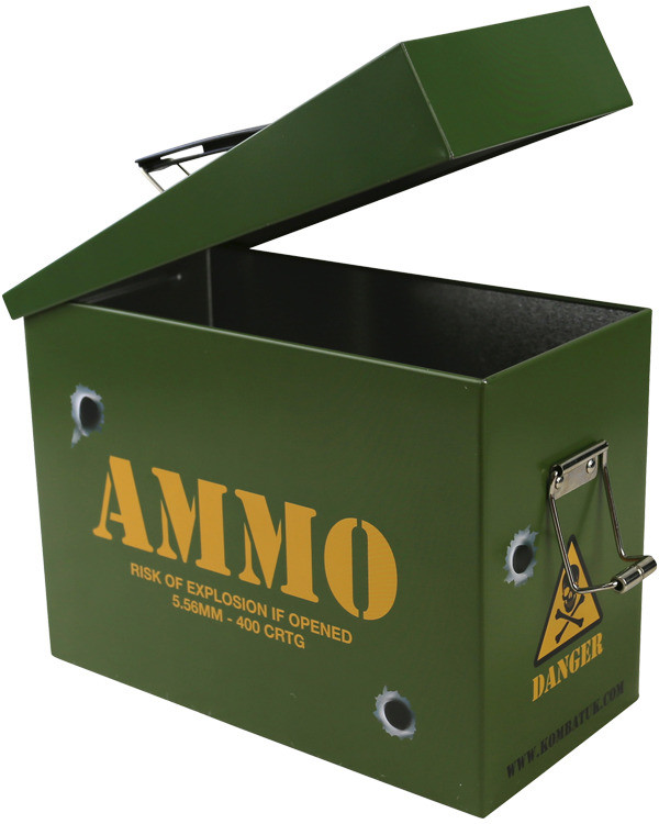 Ящик армейский металлический военный для хранения боеприпасов KOMBAT UK Ammo Tin 20x15x10см 20x15x10см EK-77 - фото 2 - id-p2182993461