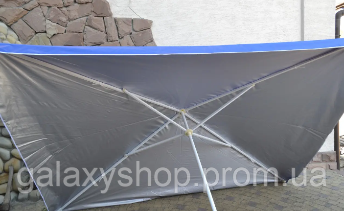 Торговый зонт 2х3 с клапаном и напылением (Черный металл) Большой торговый Зонт для торговли хорошего качества - фото 9 - id-p2183012486