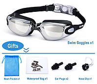 Плавательные очки водонепроницаемые регулируемые силиконовые JSJM