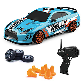 Радіокерована машинка Nissan GT-R 4WD Drift, LED, 1/24, 2.4GHz, ABS пластик