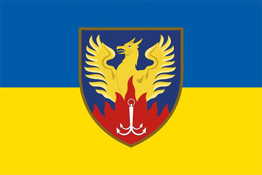 Прапор Центру медичної реабілітації та санаторного лікування «Одеський» МО України синьо-жовтий