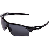 Cпортивные cолнцезащитные очки велоочки Oakley 107 Black-Grey