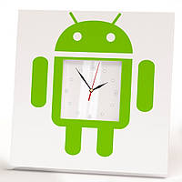 Часы "Логотип Android. Андроид" креативное украшение интерьера для спальни, дома, офиса, магазина, подарок