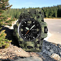 Часы тактические противоударные SKMEI 1155BCMGN / Часы мужские спортивные / Часы SQ-220 для военнослужащих