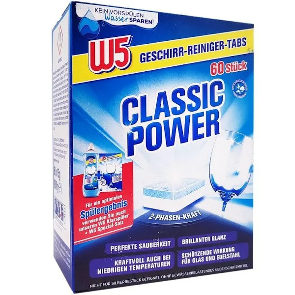 Таблетки для посудомийки W5 Classic Power 60шт