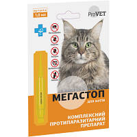 Краплі для тварин ProVET Мега Стоп від паразитів для кішок від 4 до 8 кг 1 мл 4823082417469 YTR