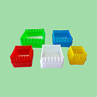 Вырубка квадратная для теста печенья и пряников кондитерская пластиковая Формы для теста 5 шт VarioMarket