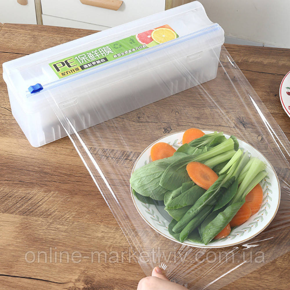 Диспенсер для харчової плівки з різаком / Органайзер для харчової плівки / Різак для пергаменту, фото 1