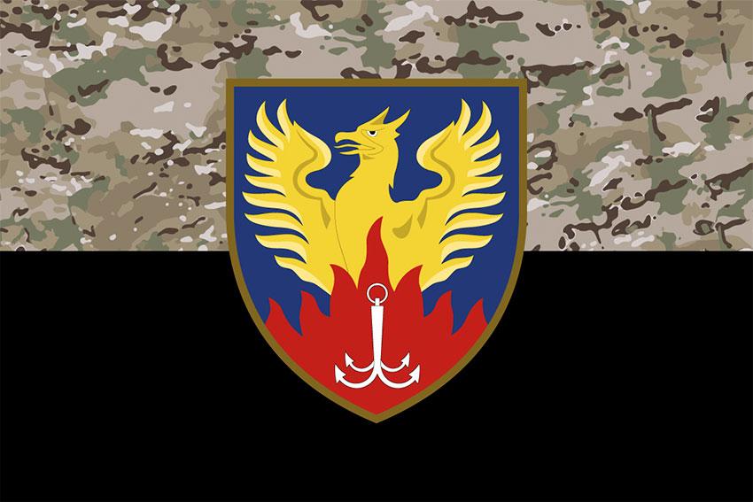 Прапор Центру медичної реабілітації та санаторного лікування «Одеський» МО України камуфляж-чорний