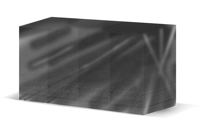 /Салфетки паперові 1/8 330*330 200 шт. 2 сл у п/п упак чорний PAPERO