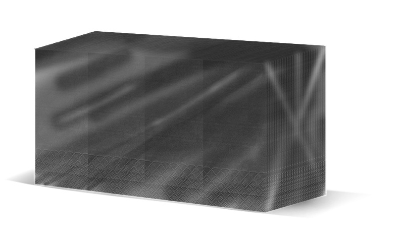 /Салфетки паперові 1/8 330*330 200 шт. 2 сл у п/п упак чорний PAPERO, фото 1