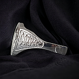 Перстень срібний із ликом Архангела Михаїла, із золотою вставкою, фото 3