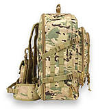 Тактичний рюкзак із чохлом для рації 50-60 л. Зеленого кольору, фото 3