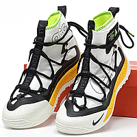 Кроссовки мужские Nike ACG Terra Antarktik White Black Orange / Найк АСЖ терра Гор-Текс белые высокие